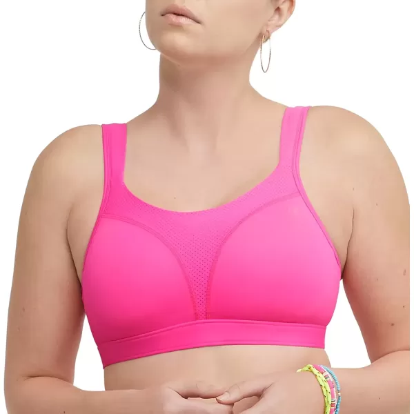 imageChampion Womens Sports Bra Spot Comfort Maximum Support HighImpact Sports Bra for WomenPinksicle