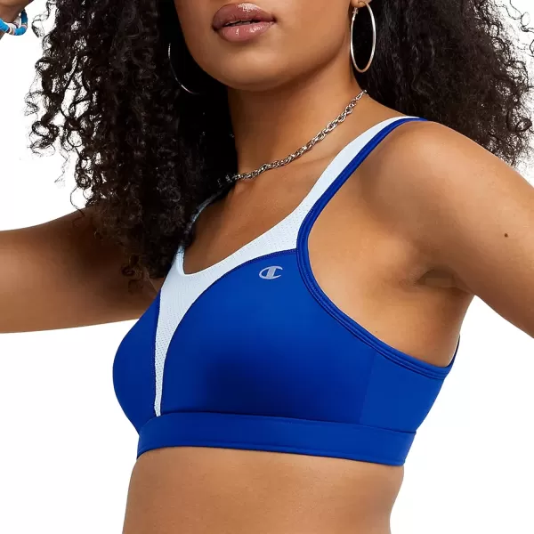 imageChampion Womens Sports Bra Spot Comfort Maximum Support HighImpact Sports Bra for WomenSurf the WebOcean Front Blue
