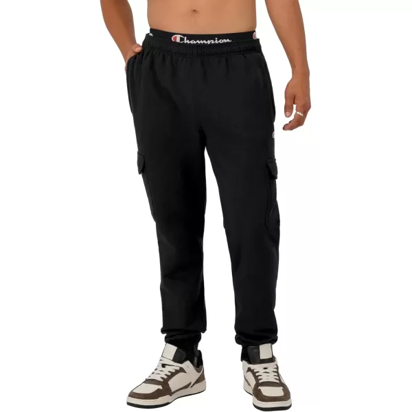 imageChampion Mens Joggers Powerblend Anklelength Joggers Sweatpants for Men with Pockets Reg Or Big ampamp TallBlack C Patch Logo