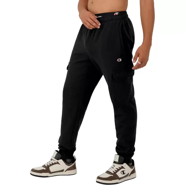 imageChampion Mens Joggers Powerblend Anklelength Joggers Sweatpants for Men with Pockets Reg Or Big ampamp TallBlack C Patch Logo