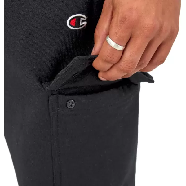 imageChampion Mens Joggers Powerblend Anklelength Joggers Sweatpants for Men with Pockets Reg Or Big ampamp TallBlack C Patch Logo