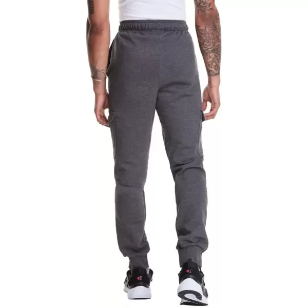 imageChampion Mens Joggers Powerblend Anklelength Joggers Sweatpants for Men with Pockets Reg Or Big ampamp TallGranite Heather C Patch Logo