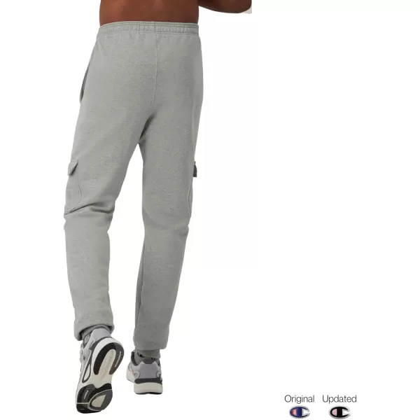 imageChampion Mens Joggers Powerblend Anklelength Joggers Sweatpants for Men with Pockets Reg Or Big ampamp TallOxford Gray C Patch Logo
