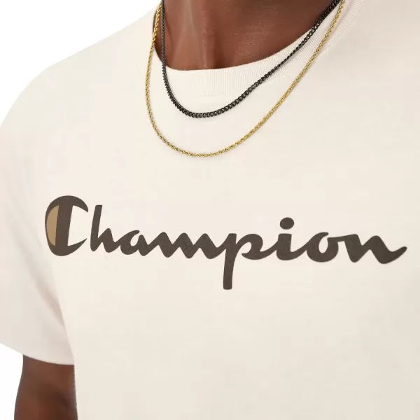 imageChampion Mens TShirt Classic Graphic TShirt Soft and Comfortable TShirts for Men Script Logo Reg or Big ampamp TallNatural Script