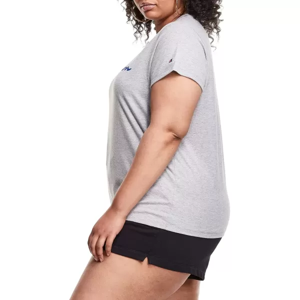 imageChampion WomenS Classic Tee Script Plus SizeOxford Gray Script