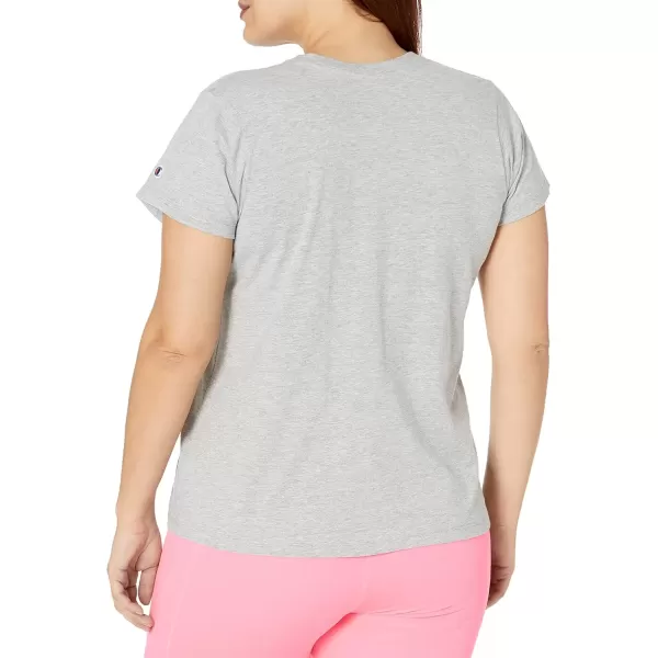 imageChampion WomenS Classic Tee Script Plus SizeOxford Gray Script Retired