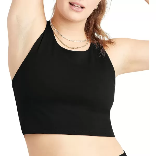 imageChampion WomenS Crop Top Soft Touch Moisture Wicking Ribbed Cropped Top For WomenBlack