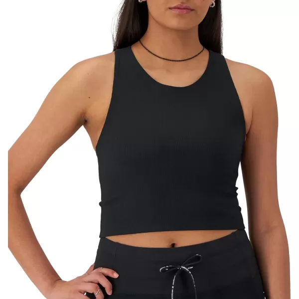 imageChampion WomenS Crop Top Soft Touch Moisture Wicking Ribbed Cropped Top For WomenBlack Ribbed