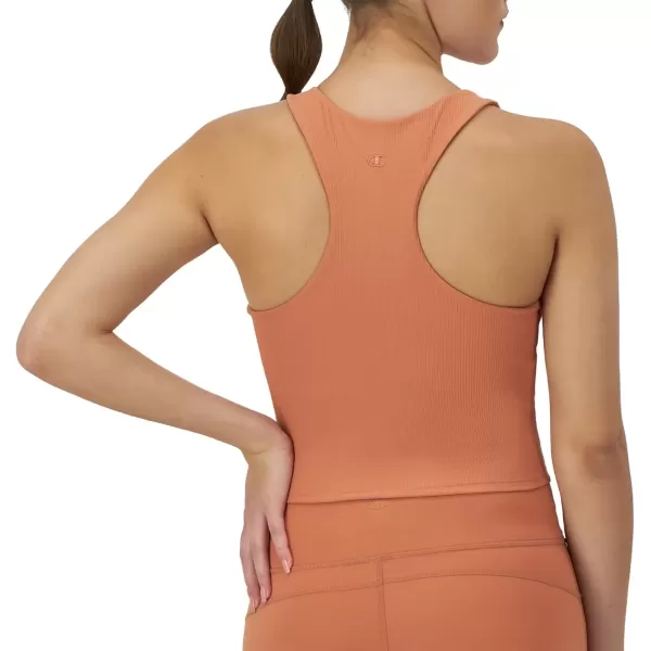 imageChampion WomenS Crop Top Soft Touch Moisture Wicking Ribbed Cropped Top For WomenCanyon Red