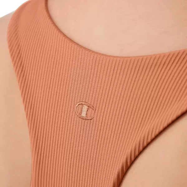 imageChampion WomenS Crop Top Soft Touch Moisture Wicking Ribbed Cropped Top For WomenCanyon Red