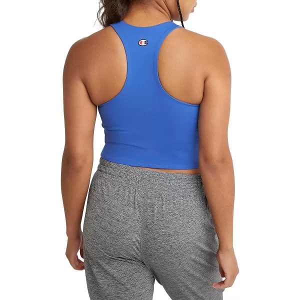imageChampion WomenS Crop Top Soft Touch Moisture Wicking Ribbed Cropped Top For WomenDeep Dazzling Blue