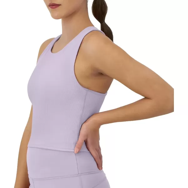 imageChampion WomenS Crop Top Soft Touch Moisture Wicking Ribbed Cropped Top For WomenMorning Dew Purple Ribbed