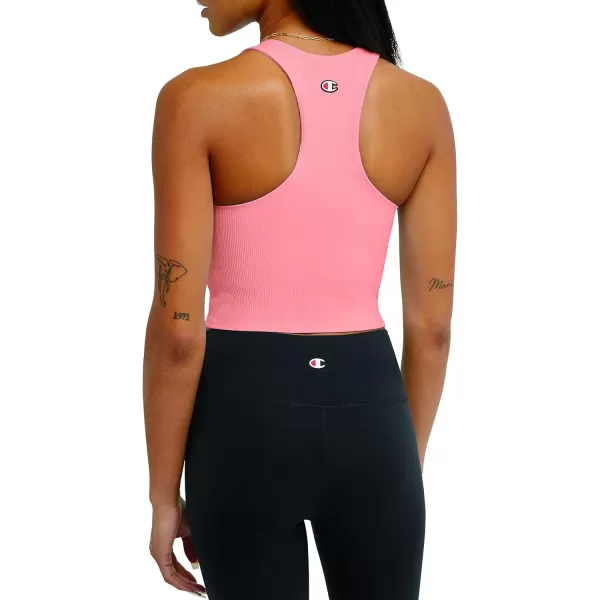 imageChampion WomenS Crop Top Soft Touch Moisture Wicking Ribbed Cropped Top For WomenPink Star Ribbed