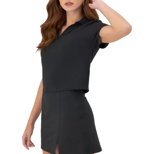 imageChampion WomenS Polo Moisture Wicking Anti Odor Slim Fit Polo TShirt For WomenBlack