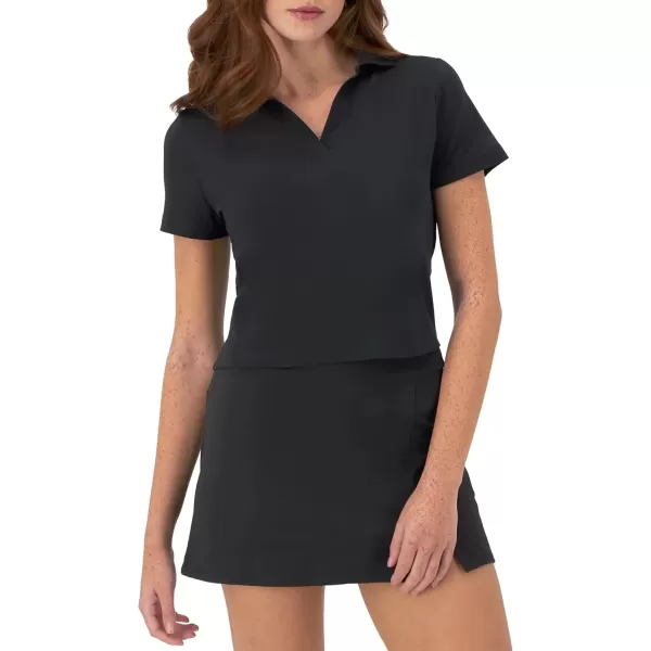 imageChampion WomenS Polo Moisture Wicking Anti Odor Slim Fit Polo TShirt For WomenBlack