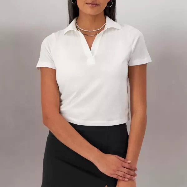 imageChampion WomenS Polo Moisture Wicking Anti Odor Slim Fit Polo TShirt For WomenWhite