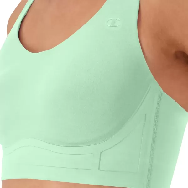 imageChampion WomenS Sports Bra Absolute Lift Moisture Wicking Moderate Support Bra For WomenSheer Water Teal