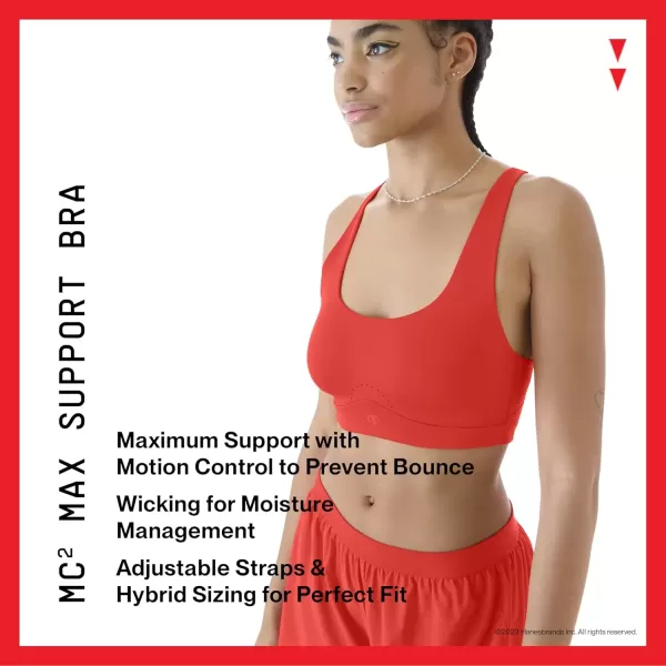 imageChampion WomenS Sports Bra Motion Control High Impact Sports Bra For Women Hybrid SizesSolar Crimson