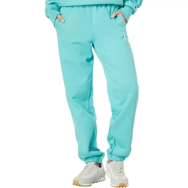 imageChampion WomenS Sweatpants Reverse Weave Fleece Joggers Sweatpants For Women 30Aquarelle Blue Light C Logo