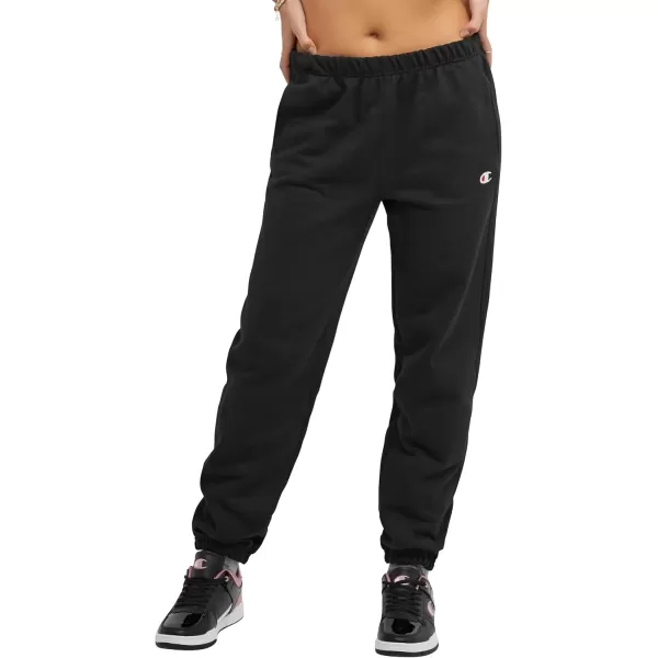 imageChampion WomenS Sweatpants Reverse Weave Fleece Joggers Sweatpants For Women 30Black C Logo
