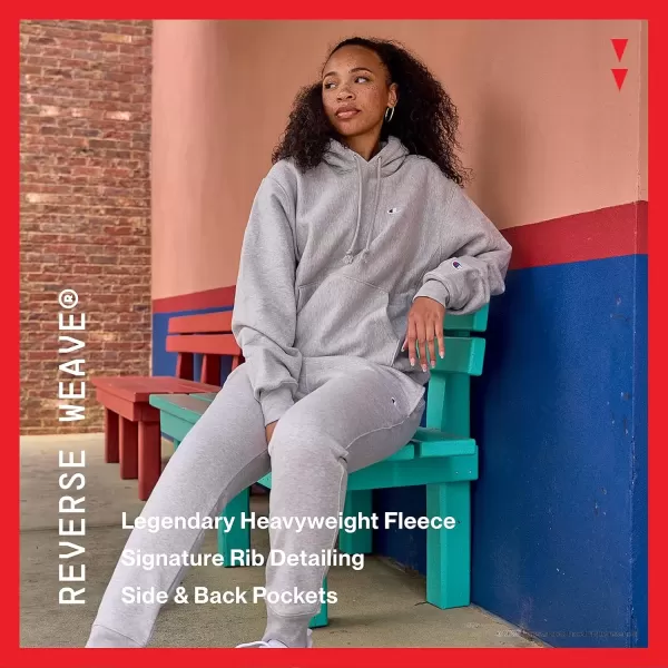 imageChampion WomenS Sweatpants Reverse Weave Fleece Joggers Sweatpants For Women 30Black C Logo