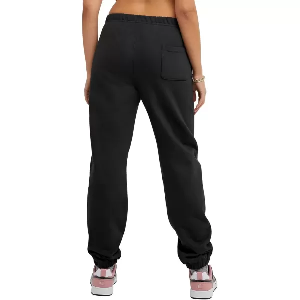 imageChampion WomenS Sweatpants Reverse Weave Fleece Joggers Sweatpants For Women 30Black C Logo
