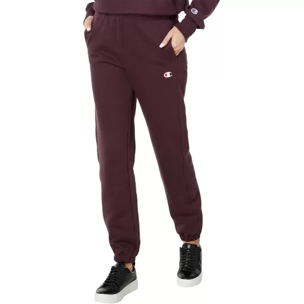 imageChampion WomenS Sweatpants Reverse Weave Fleece Joggers Sweatpants For Women 30Black Plum C Logo