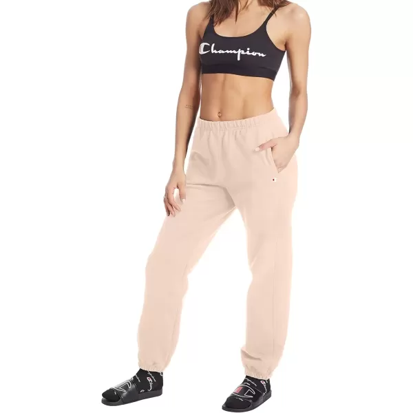 imageChampion WomenS Sweatpants Reverse Weave Fleece Joggers Sweatpants For Women 30Blushing Peach C Logo
