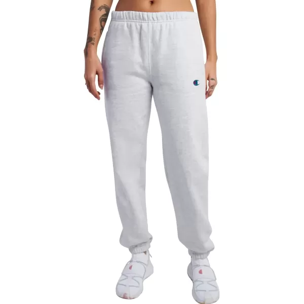 imageChampion WomenS Sweatpants Reverse Weave Fleece Joggers Sweatpants For Women 30Gfs Silver Grey C Logo