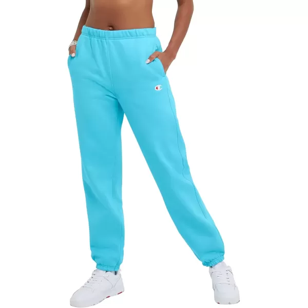 imageChampion WomenS Sweatpants Reverse Weave Fleece Joggers Sweatpants For Women 30Light Sky Blue C Logo