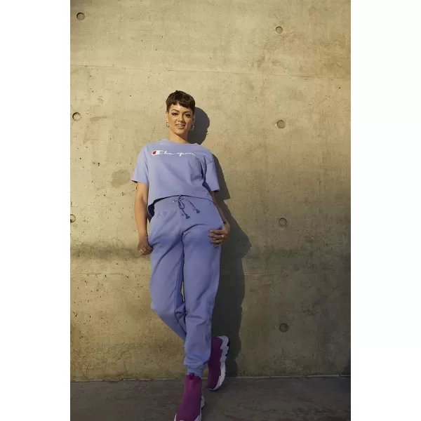 imageChampion WomenS Sweatpants Reverse Weave Fleece Joggers Sweatpants For Women 30Lively Lime Rainbow Graphic