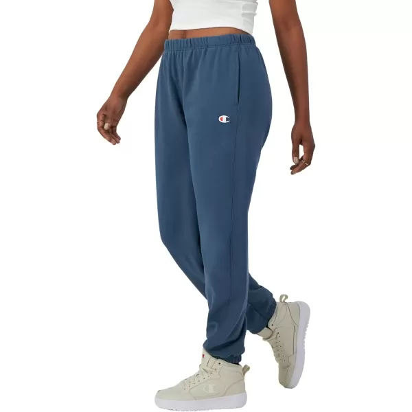 imageChampion WomenS Sweatpants Reverse Weave Fleece Joggers Sweatpants For Women 30Metallic Teal C Logo