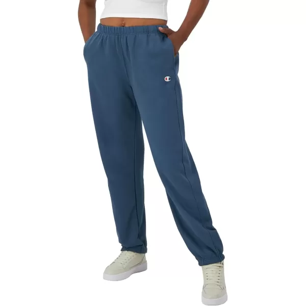 imageChampion WomenS Sweatpants Reverse Weave Fleece Joggers Sweatpants For Women 30Metallic Teal C Logo