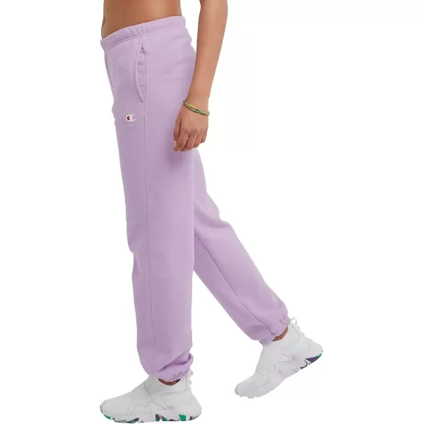 imageChampion WomenS Sweatpants Reverse Weave Fleece Joggers Sweatpants For Women 30Pale Iris Purple C Logo
