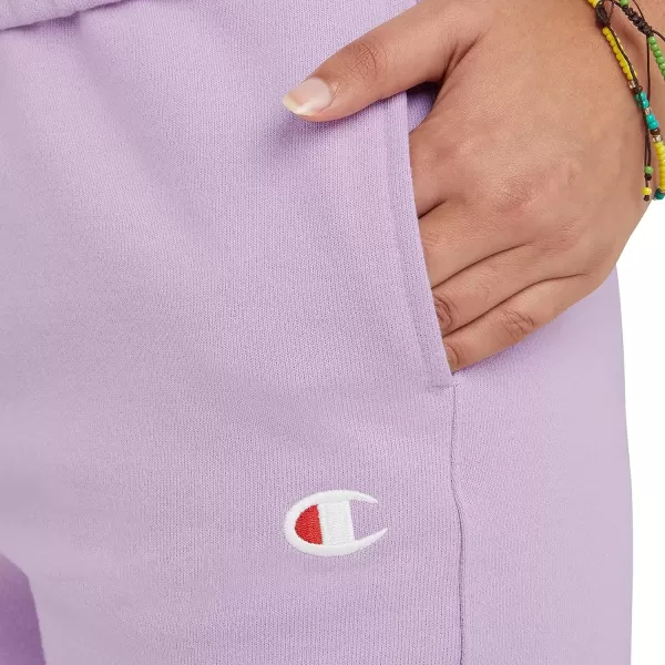 imageChampion WomenS Sweatpants Reverse Weave Fleece Joggers Sweatpants For Women 30Pale Iris Purple C Logo