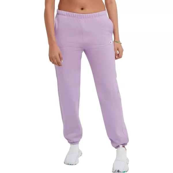 imageChampion WomenS Sweatpants Reverse Weave Fleece Joggers Sweatpants For Women 30Pale Iris Purple C Logo