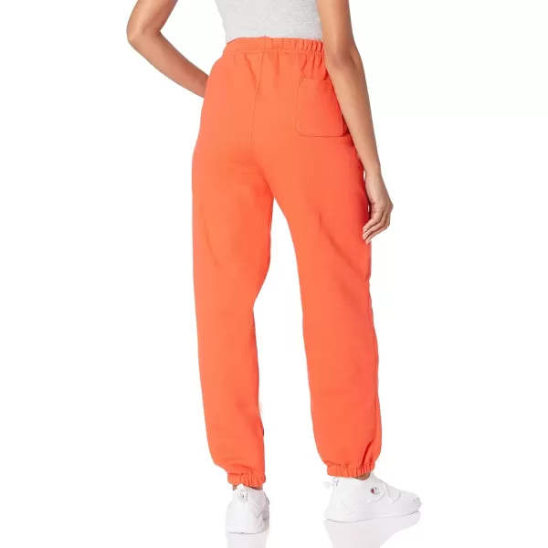 imageChampion WomenS Sweatpants Reverse Weave Fleece Joggers Sweatpants For Women 30Poppy Orange C Logo