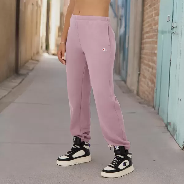 imageChampion WomenS Sweatpants Reverse Weave Fleece Joggers Sweatpants For Women 30Purple Fig C Logo