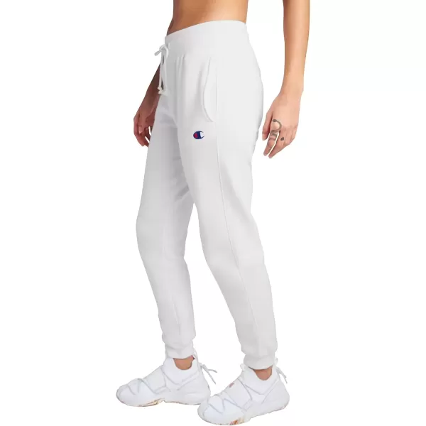 imageChampion WomenS Sweatpants Reverse Weave Fleece Joggers Sweatpants For Women 30White C Logo