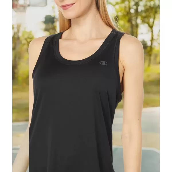 imageChampion WomenS Tank Top Classic Sport Tank Moisture Wicking Athletic Tank Top For WomenBlack Reflective C Logo