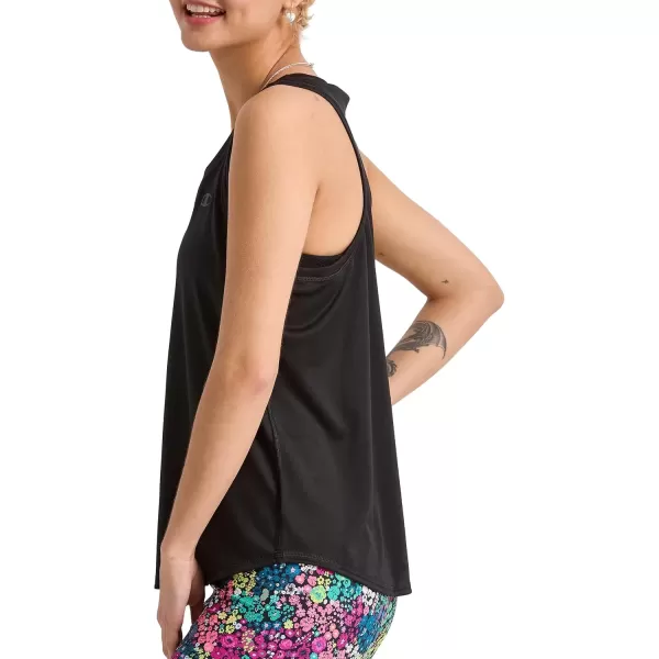 imageChampion WomenS Tank Top Classic Sport Tank Moisture Wicking Athletic Tank Top For WomenBlack Reflective C Logo