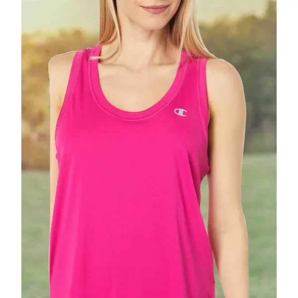 imageChampion WomenS Tank Top Classic Sport Tank Moisture Wicking Athletic Tank Top For WomenFantastic Fuchsia Reflective C Logo