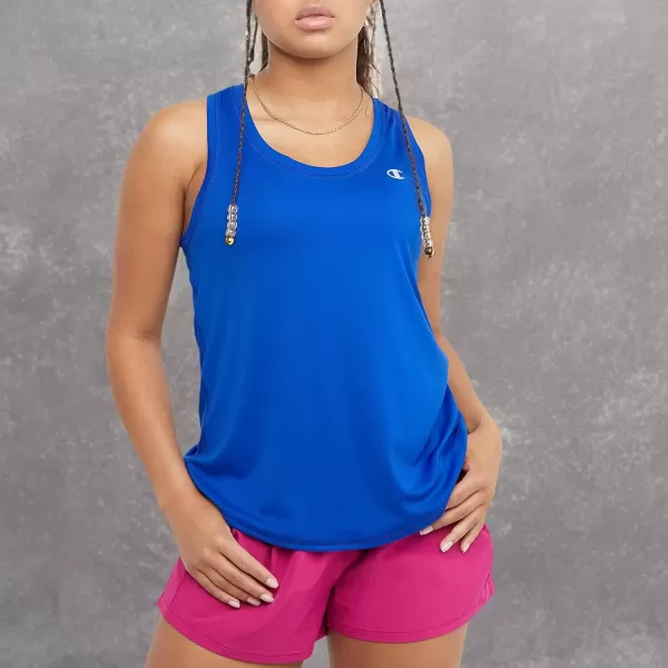 imageChampion WomenS Tank Top Classic Sport Tank Moisture Wicking Athletic Tank Top For WomenFlight Blue Reflective C Logo