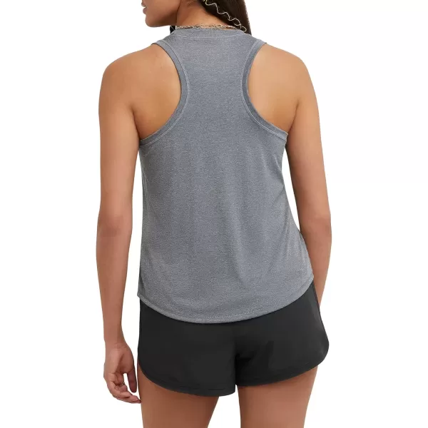 imageChampion WomenS Tank Top Classic Sport Tank Moisture Wicking Athletic Tank Top For WomenTinted Carbon Grey Heather C Logo