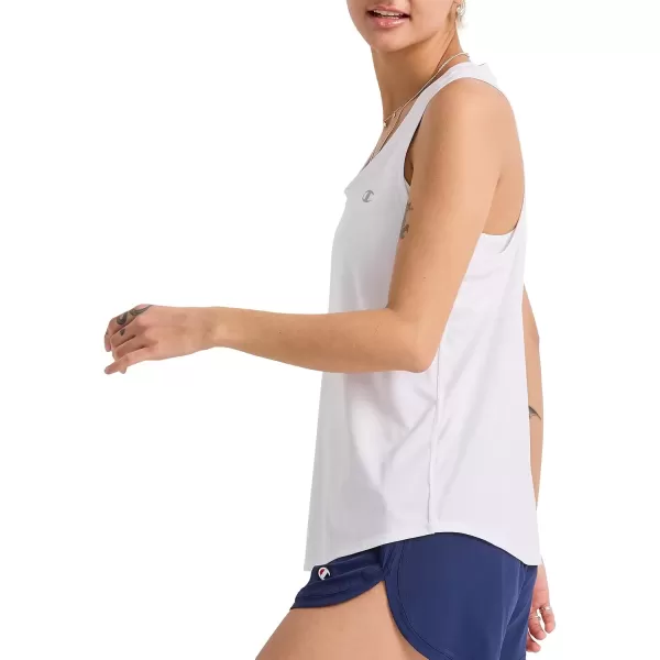 imageChampion WomenS Tank Top Classic Sport Tank Moisture Wicking Athletic Tank Top For WomenWhite Reflective C Logo