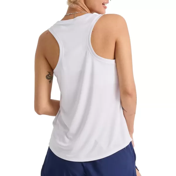 imageChampion WomenS Tank Top Classic Sport Tank Moisture Wicking Athletic Tank Top For WomenWhite Reflective C Logo