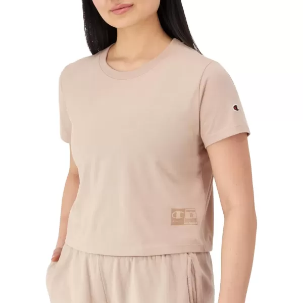 imageChampion WomenS Tshirt Tailgate Tshirt Comfortable Lightweight Graphic TShirt For WomenChampagne Frost With Taglet