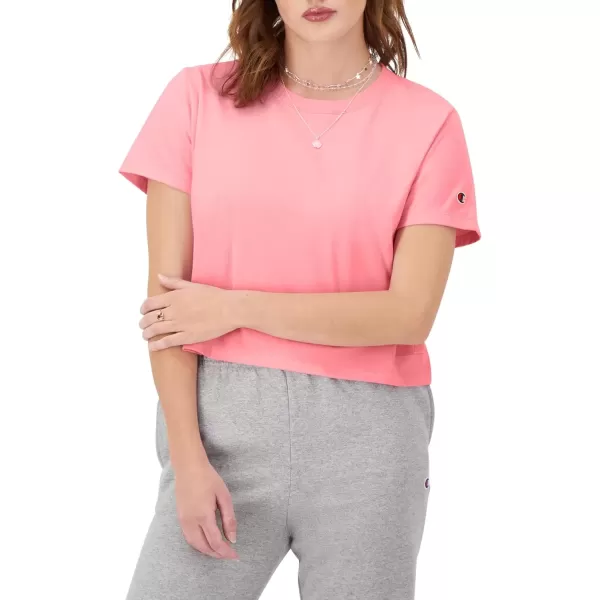 imageChampion WomenS Tshirt Tailgate Tshirt Comfortable Lightweight Graphic TShirt For WomenMarzipan Pink With Taglet