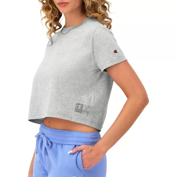 imageChampion WomenS Tshirt Tailgate Tshirt Comfortable Lightweight Graphic TShirt For WomenOxford Gray With Taglet