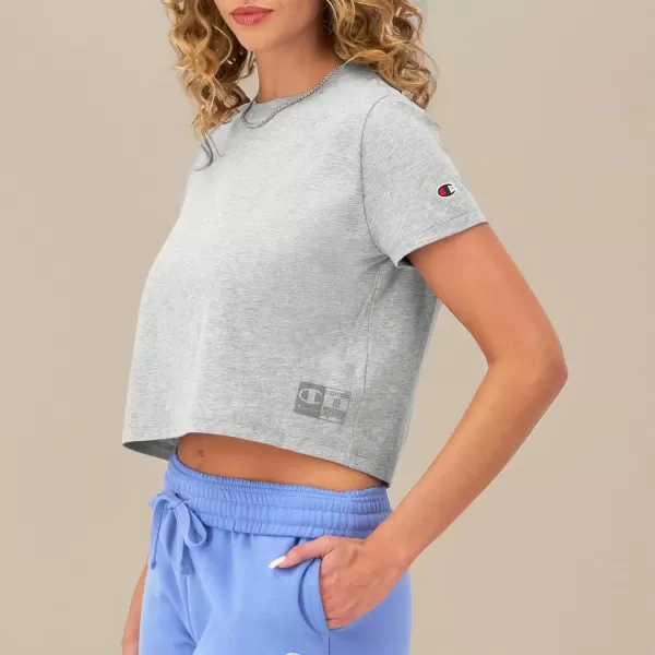imageChampion WomenS Tshirt Tailgate Tshirt Comfortable Lightweight Graphic TShirt For WomenOxford Gray With Taglet
